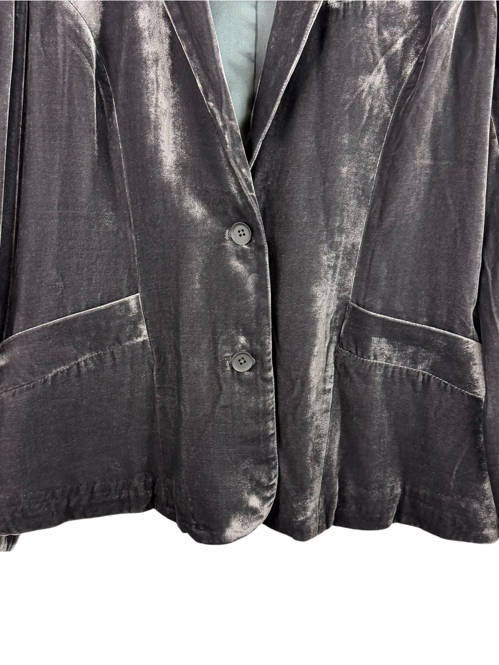 Sundance | Sofia Wolfe Gray Crushed Velvet Blazer New - Picture 3 of 8